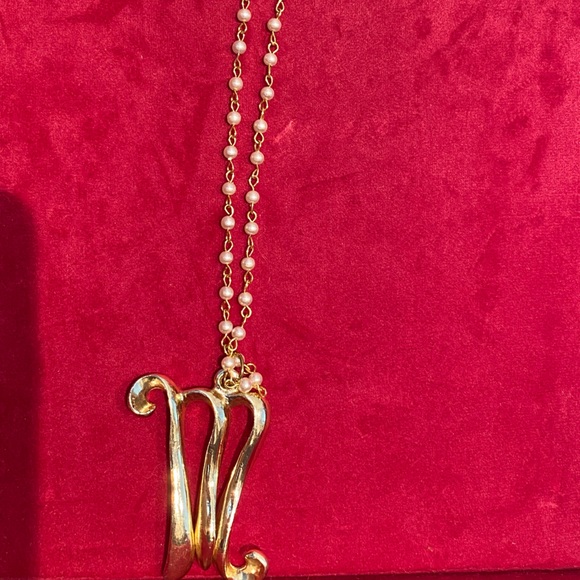 Vintage 70’s M Letter Necklace - Picture 2 of 3